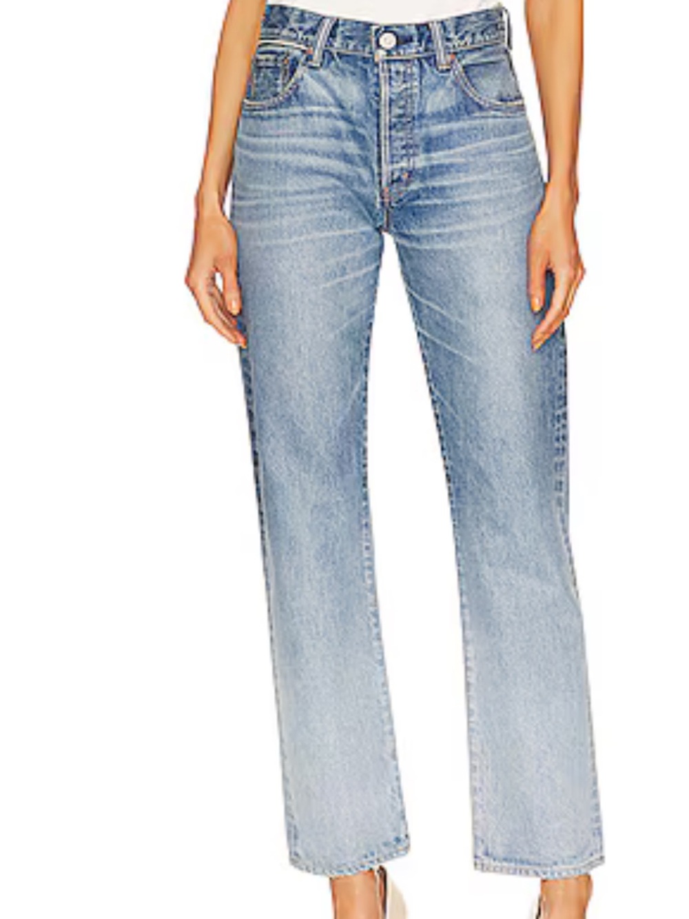 Moussy Vintage Sahlen Straight Jeans in Light Blue